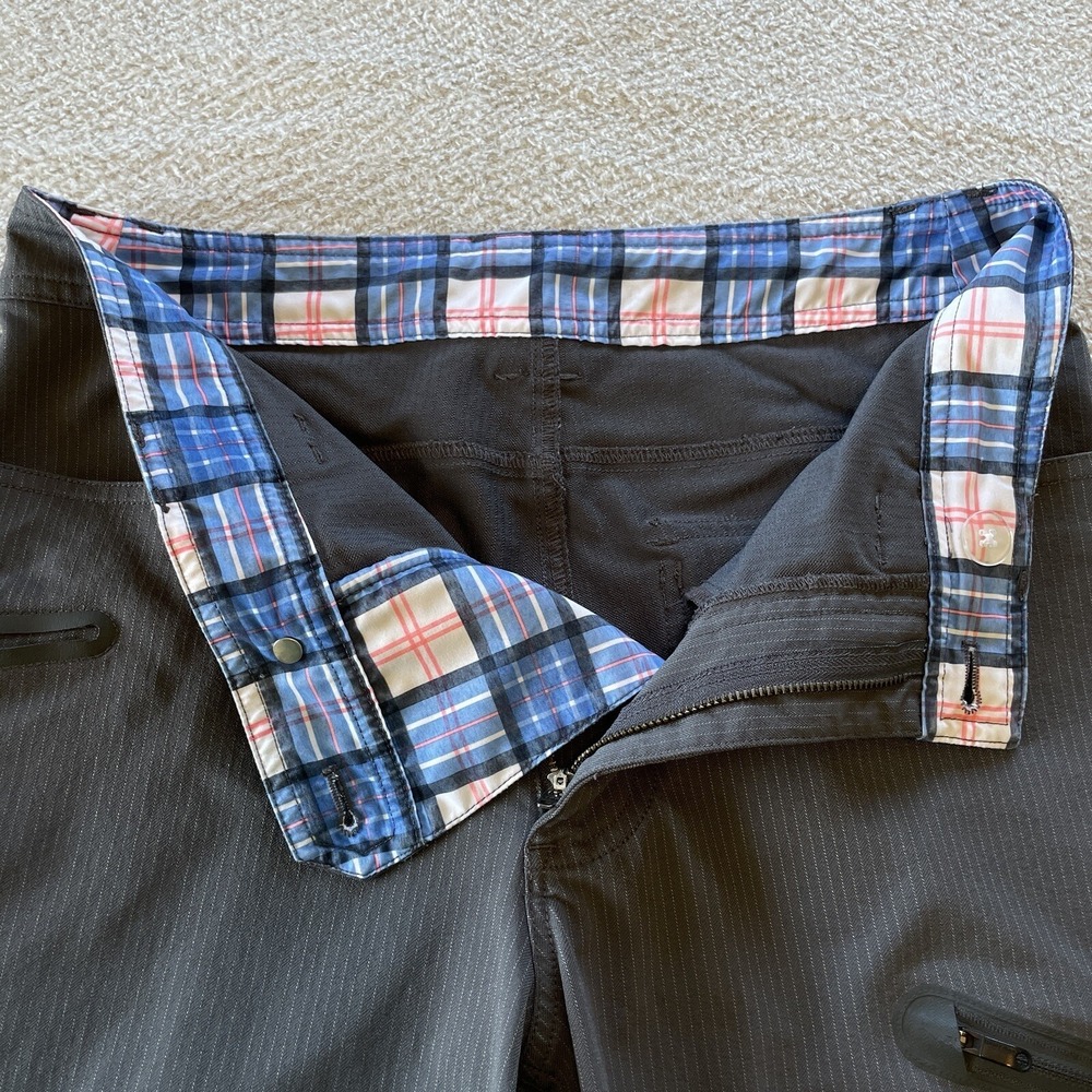 Lululemon Cadence Commute Shorts Mens 30 10" Inseam Gray Pinstripe Cargo Casual - Picture 4 of 15